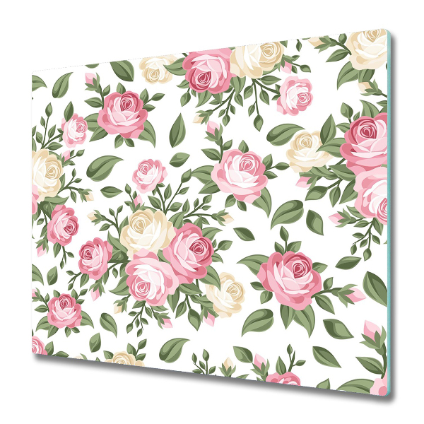 Tabla de cortar de vidrio Rosas