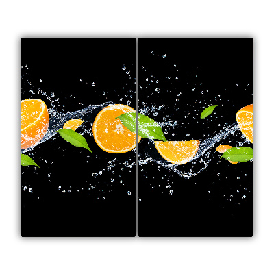 Tabla de cortar de vidrio Naranjas y el agua
