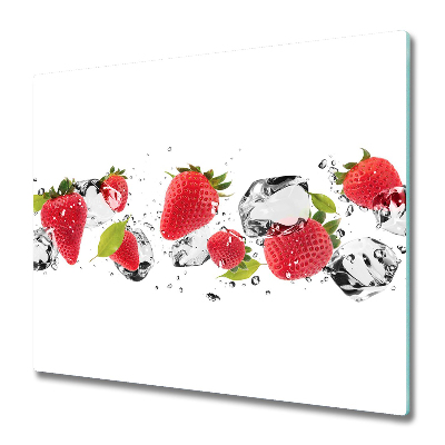 Tabla de cortar de vidrio Fresas y agua