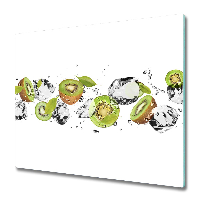 Tabla de cortar de vidrio Kiwi y agua
