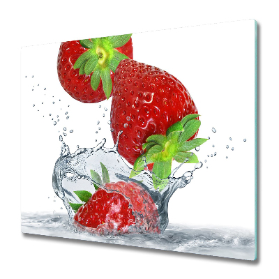 Tabla de cortar de vidrio Fresas y agua