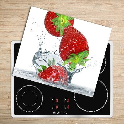 Tabla de cortar de vidrio Fresas y agua