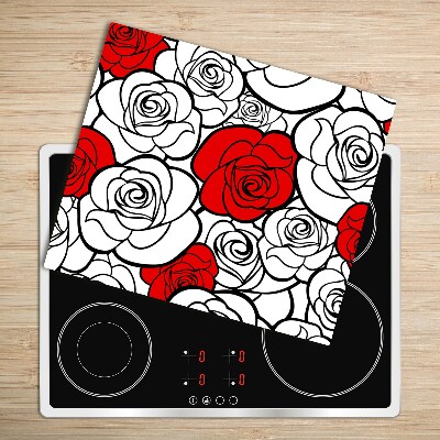 Tabla de cortar de vidrio Rosas