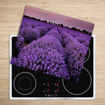 Tabla de cortar de vidrio Campo de lavanda