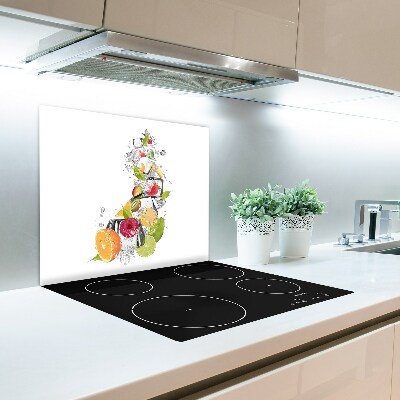 Tabla de cortar de vidrio Fruta con el hielo