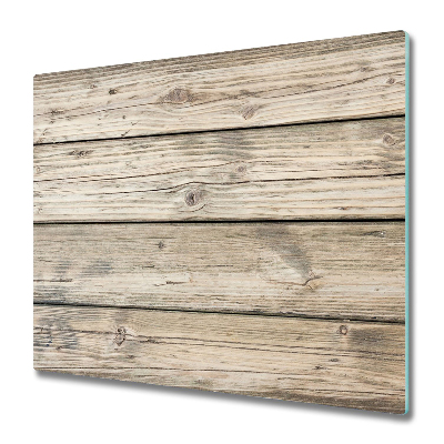 Tabla de cortar de vidrio Fondo de madera