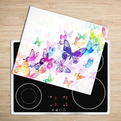 Tabla de cortar de vidrio Mariposas de colores