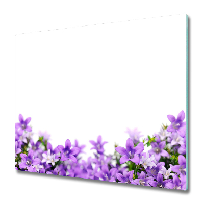 Tabla de cortar de vidrio Campanulas violetas
