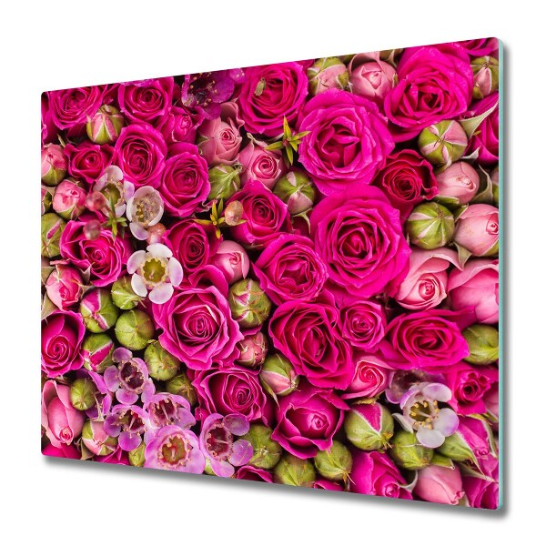 Tabla de cortar de vidrio Rosas