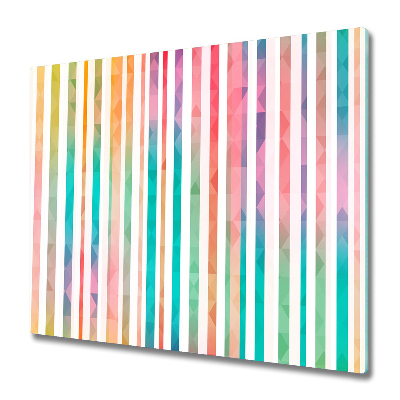 Tabla de cortar de vidrio Rayas de colores del arco iris