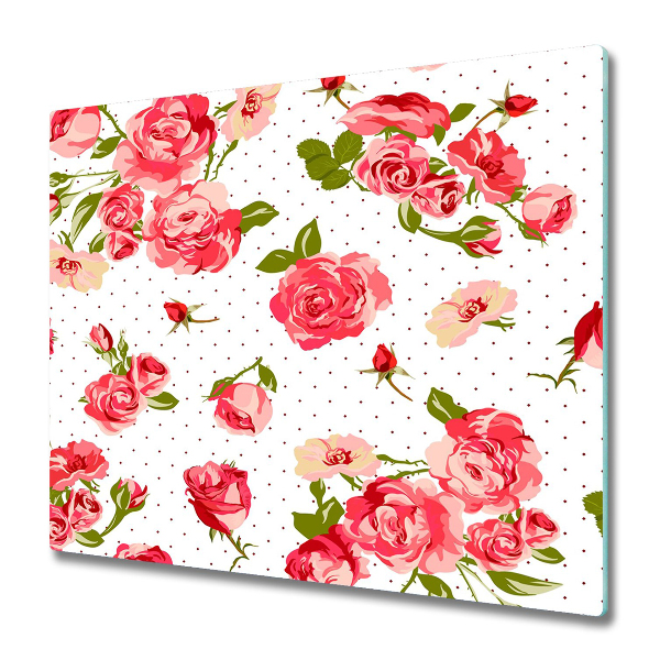 Tabla de cortar de vidrio Rosas