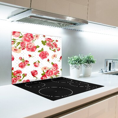 Tabla de cortar de vidrio Rosas