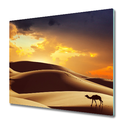 Tabla de cortar de vidrio Camello sahara
