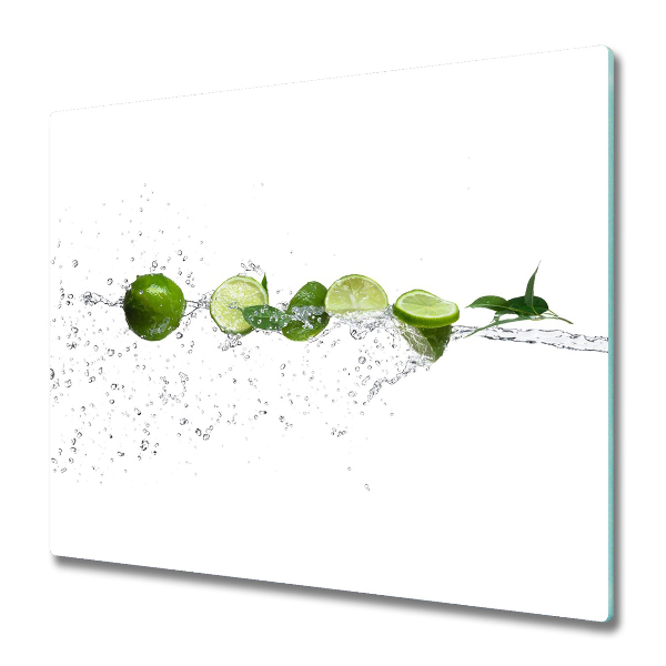 Tabla de cortar de vidrio Lima y agua