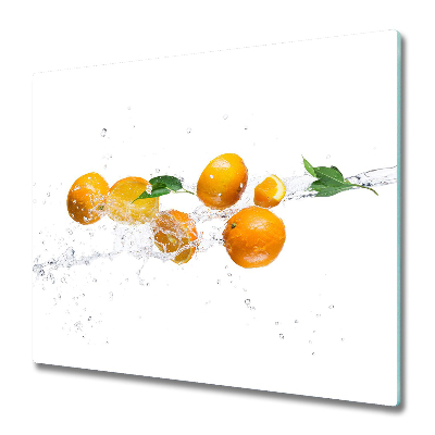 Tabla de cortar de vidrio Naranjas y el agua