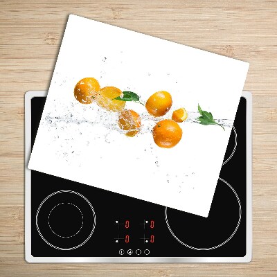 Tabla de cortar de vidrio Naranjas y el agua
