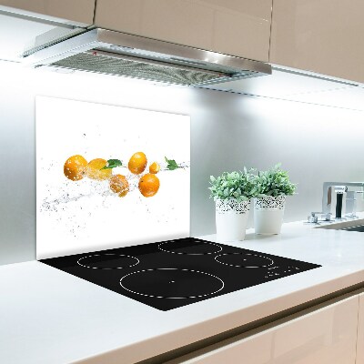 Tabla de cortar de vidrio Naranjas y el agua