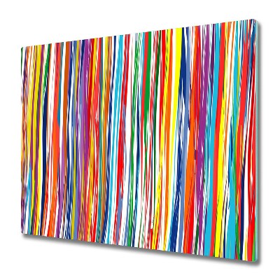 Tabla de cortar de vidrio Rayas de colores