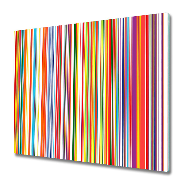Tabla de cortar de vidrio Rayas de colores