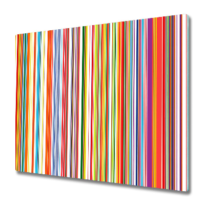 Tabla de cortar de vidrio Rayas de colores