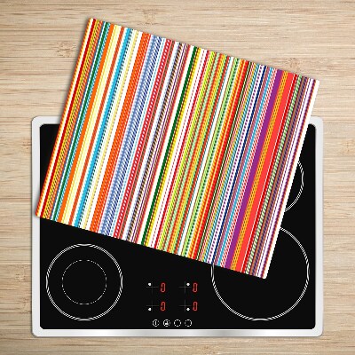 Tabla de cortar de vidrio Rayas de colores