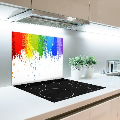 Tabla de cortar de vidrio Manchas de colores de arco iris