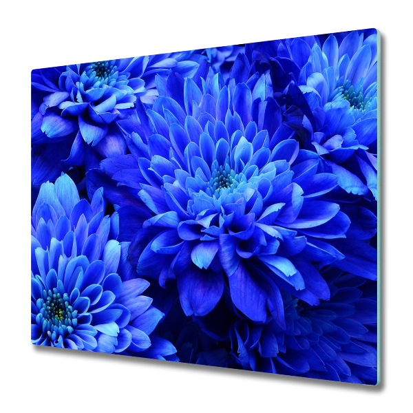 Tabla de cortar de vidrio Aster azul