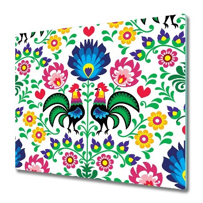Tabla de cortar de vidrio Dibujo étnico