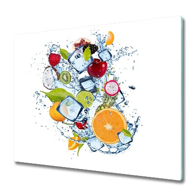 Tabla de cortar de vidrio Fruta y hielo
