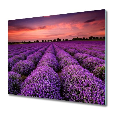 Tabla de cortar de vidrio Campo de lavanda