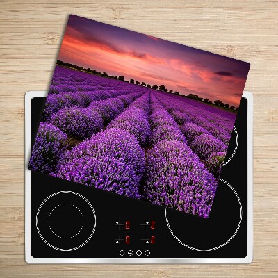 Tabla de cortar de vidrio Campo de lavanda