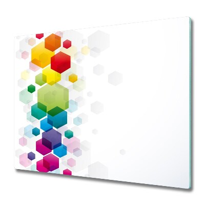 Tabla de cortar de vidrio Cubos de colores