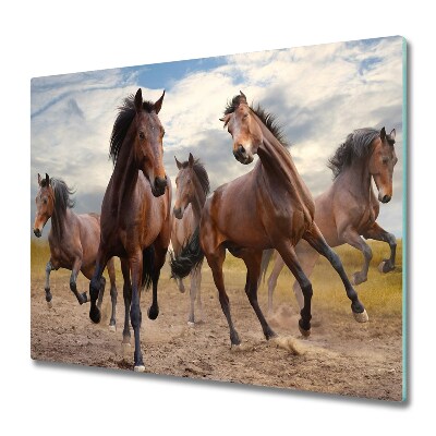 Tabla de cortar de vidrio Cinco caballos
