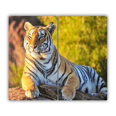 Tabla de cortar de vidrio Retrato del tigre