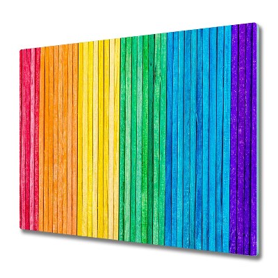 Tabla de cortar de vidrio Rayas de colores
