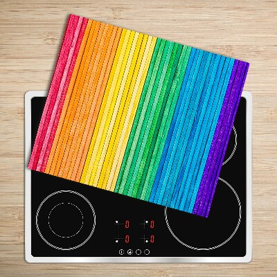 Tabla de cortar de vidrio Rayas de colores