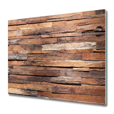 Tabla de cortar de vidrio Pared de madera