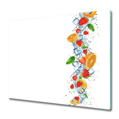 Tabla de cortar de vidrio Fruta con el hielo