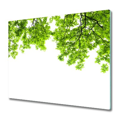 Tabla de cortar de vidrio Hojas de roble