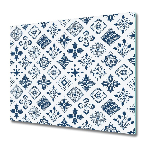 Tabla de cortar de vidrio Motivo floral