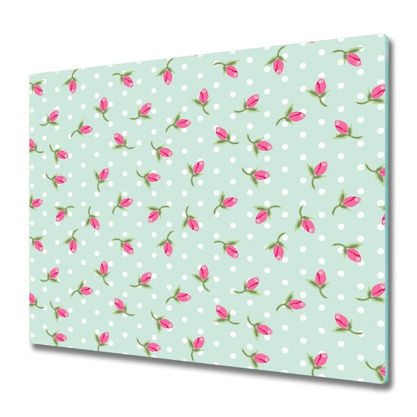 Tabla de cortar de vidrio Rosas motivo