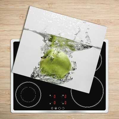 Tabla de cortar de vidrio Manzana bajo el agua