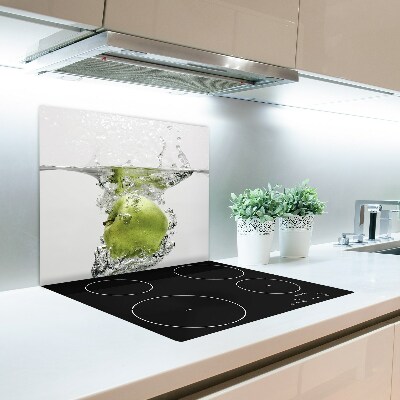 Tabla de cortar de vidrio Manzana bajo el agua