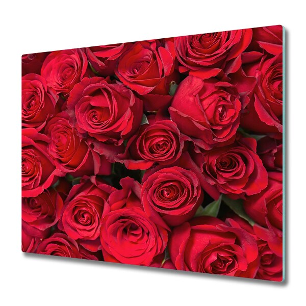 Tabla de cortar de vidrio Rosas rojas