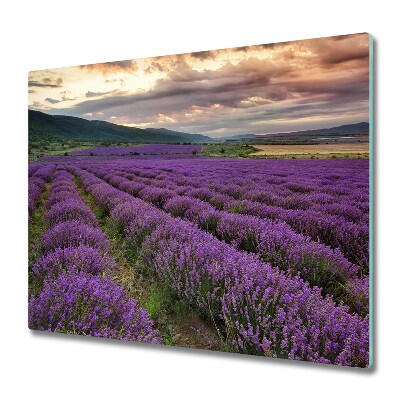 Tabla de cortar de vidrio Campo de lavanda