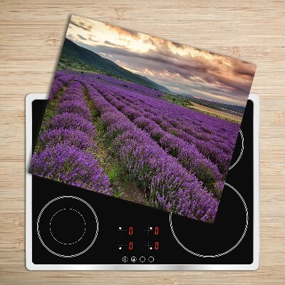 Tabla de cortar de vidrio Campo de lavanda