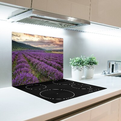 Tabla de cortar de vidrio Campo de lavanda