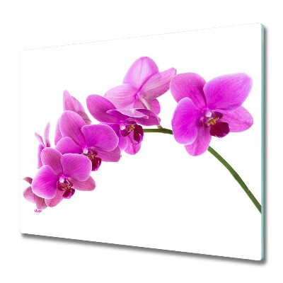 Tabla de cortar de vidrio Orquídea rosa