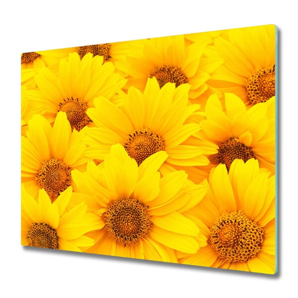 Tabla de cortar de vidrio Girasoles