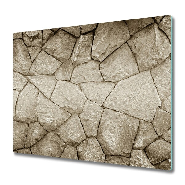 Tabla de cortar de vidrio Pared de piedra